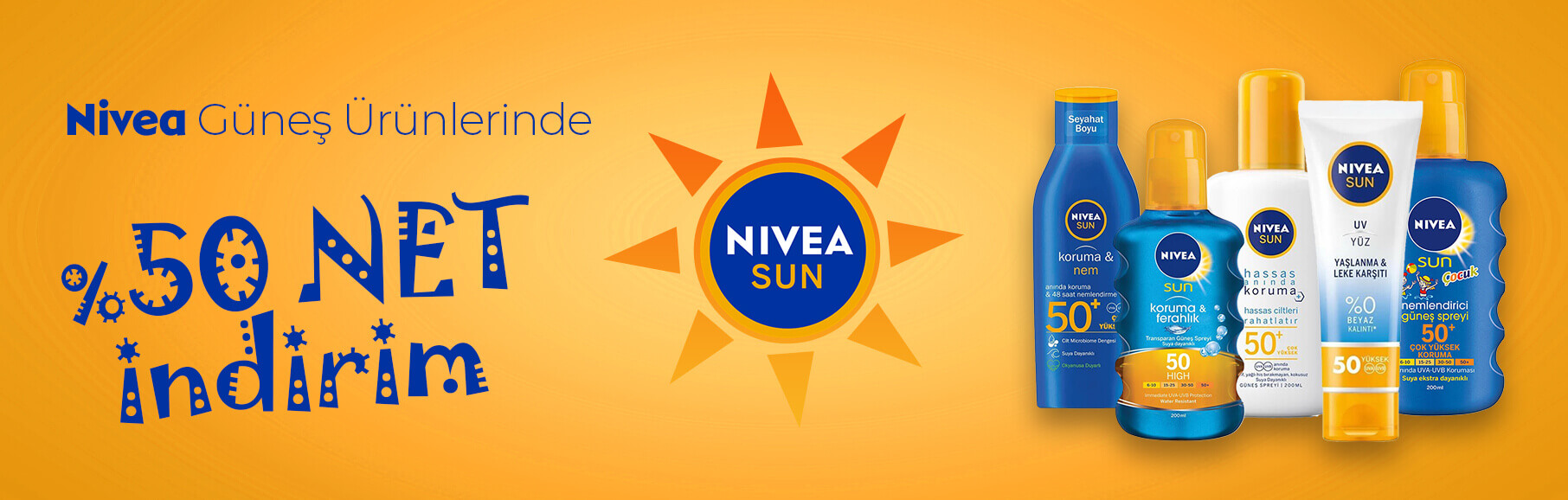 Harika bir Yaz için Nivea Sun'a Güvenin, Güneş Korumasında 85 yıllık Uzmanlık Tshop Kozmetik Güvencesiyle Sizlerle!