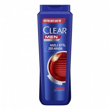 CLEARClear Men Şampuan 600 ml  Hızlı Stil 2in1Erkek Şampuanlar2Ana Tedariçi72851
