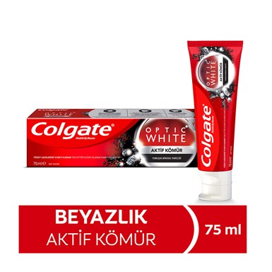 Colgate Diş Macunu - Optik Beyaz Aktif Kömür Yumuşak Mineral Temizliği İçin İdeal 50 ml