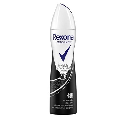 Rexona  Anti-Perspirant Deodorant - Invisible Black & White150 ml - tshop.com.tr