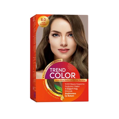 TREND COLORTrend Color Kit Saç Boyası 8.0 Açık Kumral 50 mlSet BoyalarTrend Color Kit Saç Boyası 8.0 Açık Kumral 50 ml - tshop.com.tr2Ana Tedariçi87399