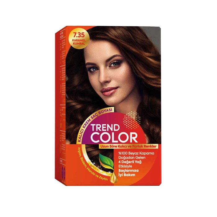 Trend Color Kit Saç Boyası 7.35 Karamel Kumral 50 ml - tshop.com.tr